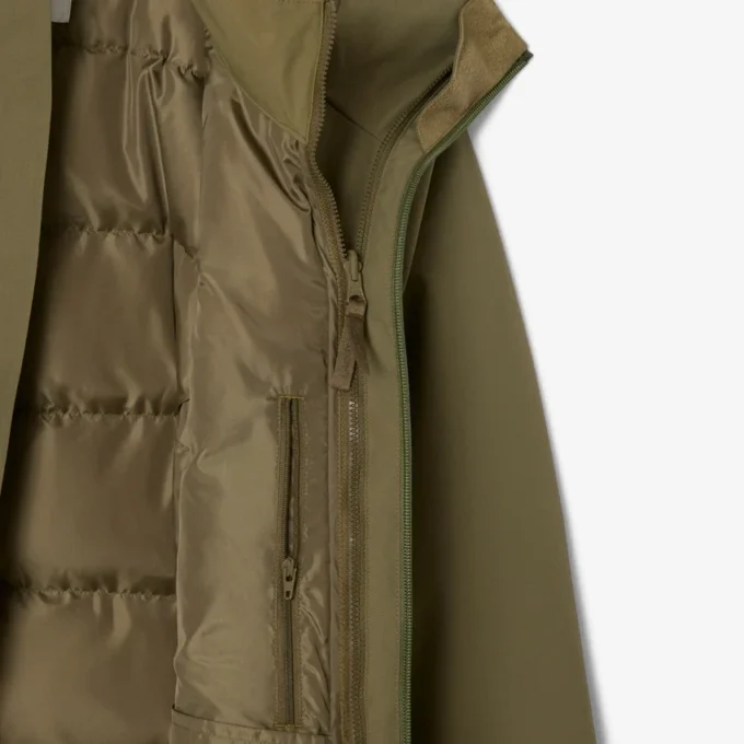3-in-1 waterafstotende gewatteerde parka voor heren