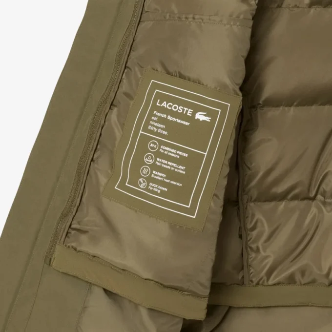 3-in-1 waterafstotende gewatteerde parka voor heren