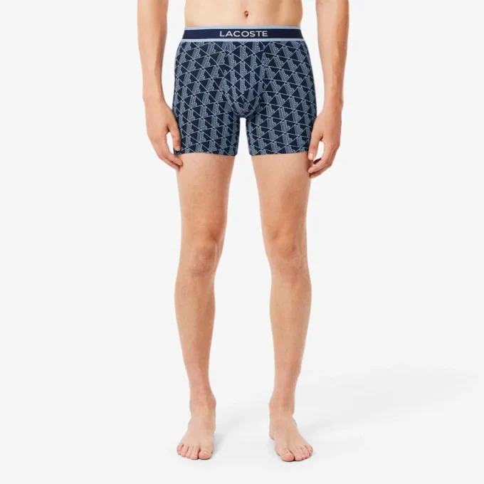 3-pack Boxershorts met monogramprint voor heren