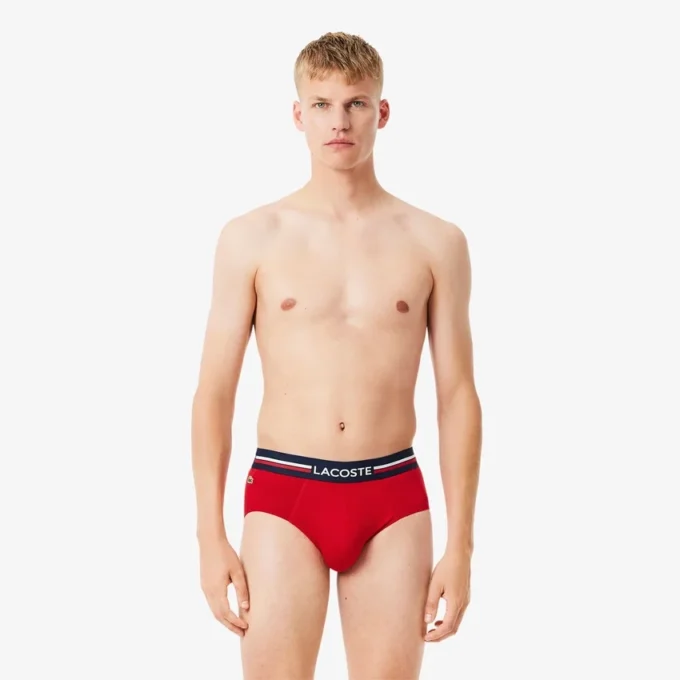 3-pack katoenen herenslips met logo