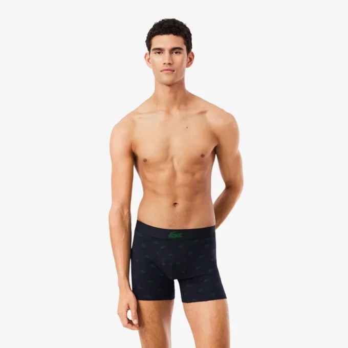 3-pack stretch katoenen boxershorts met print