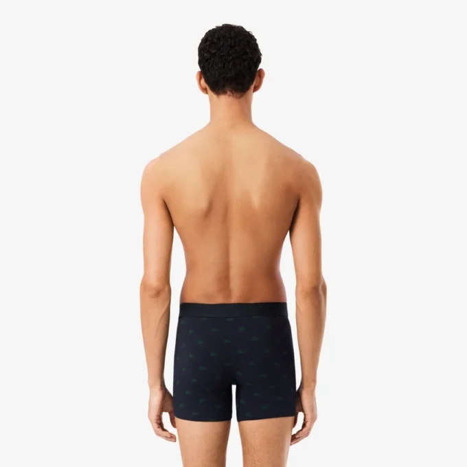 3-pack stretch katoenen boxershorts met print