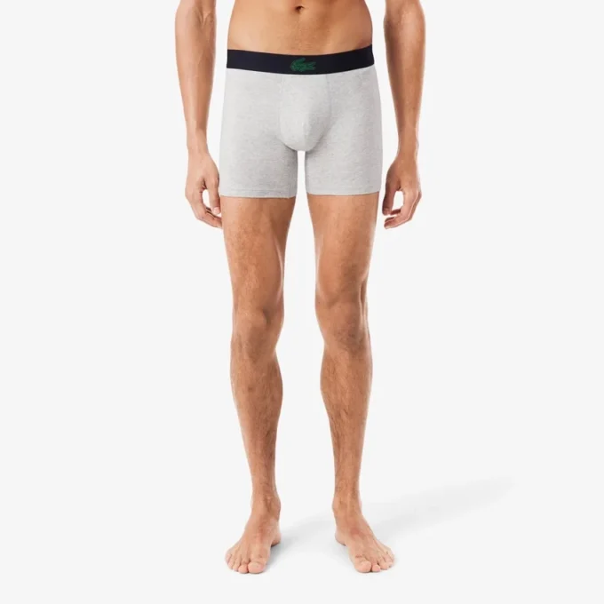3-pack stretch katoenen boxershorts met print