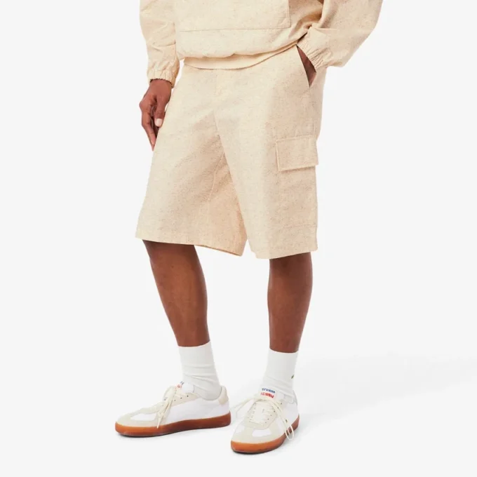 Bermuda-cargoshorts met rechte pasvorm en print