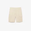 Bermuda-cargoshorts met rechte pasvorm en print