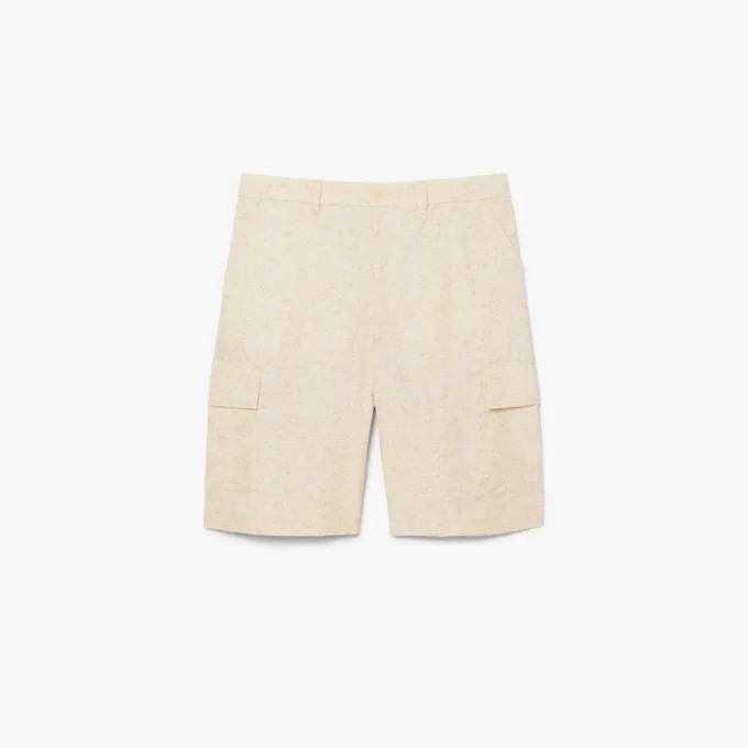 Bermuda-cargoshorts met rechte pasvorm en print