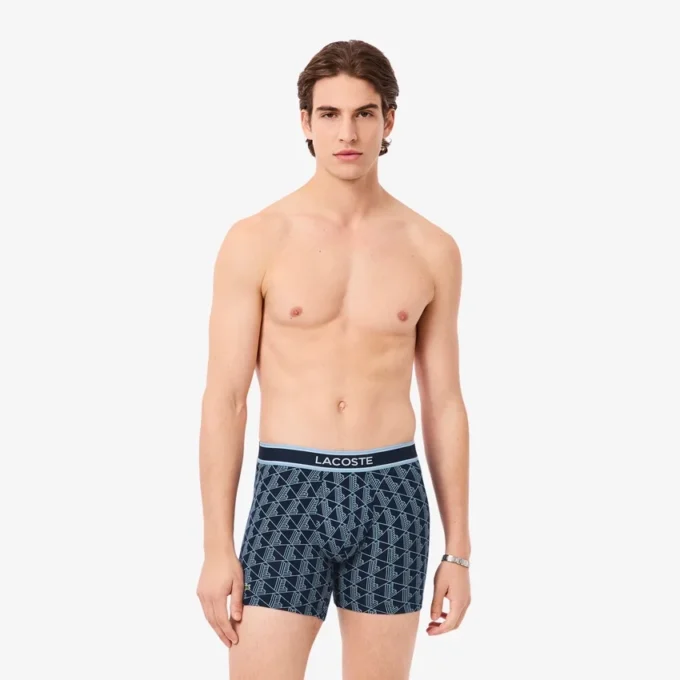 Boxershorts van stretchkatoen met monogram voor heren