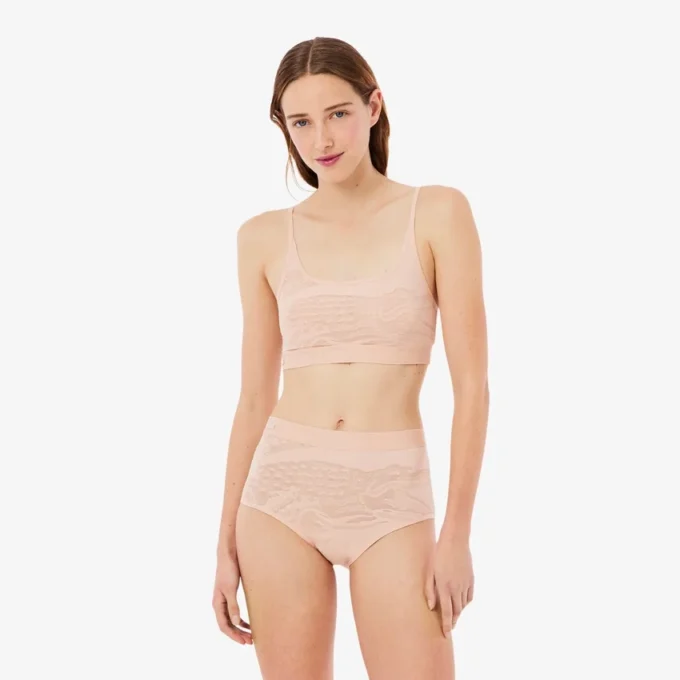 Bralette met krokodillenaccent