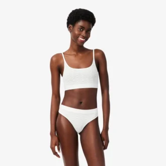 Bralette met logo en pointelle