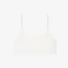 Bralette met logo en pointelle