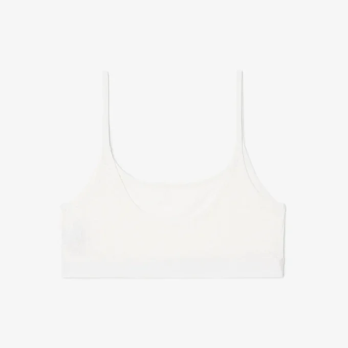 Bralette met logo en pointelle
