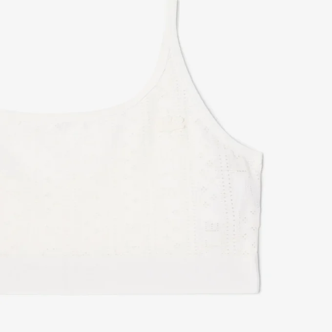 Bralette met logo en pointelle