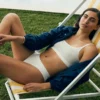Bralette met logo en pointelle