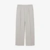 Broek met slubweefsel en relaxte pasvorm