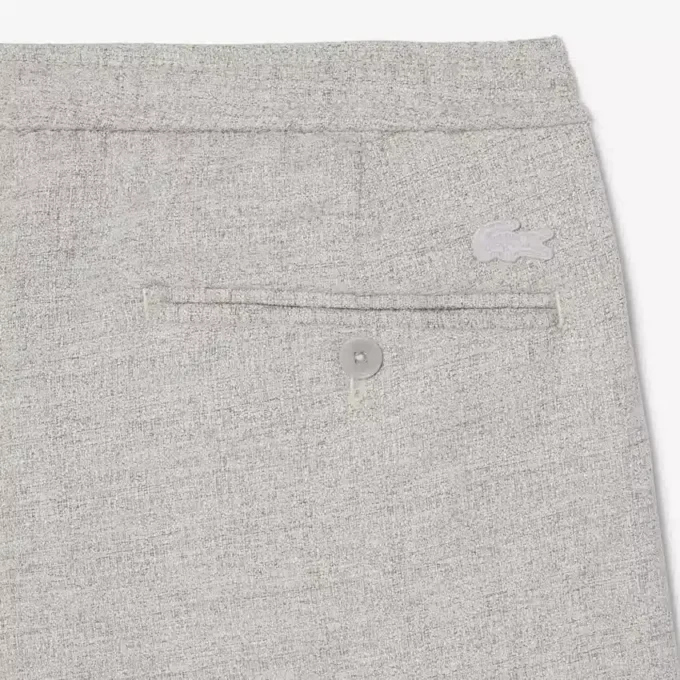 Broek met slubweefsel en relaxte pasvorm