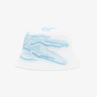 Buckethoed van bedrukt katoen-twill
