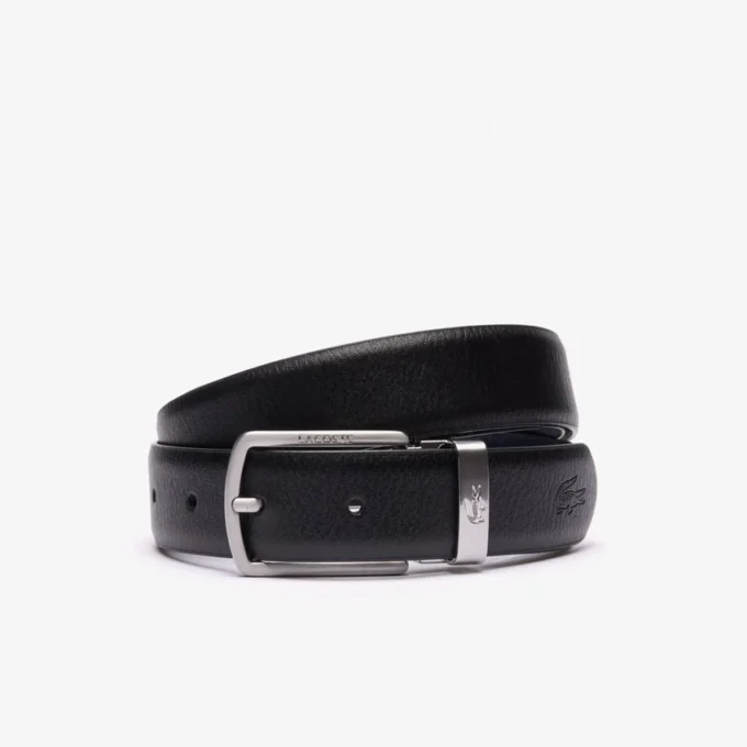 Cadeauset met gladde leren riem en gesp
