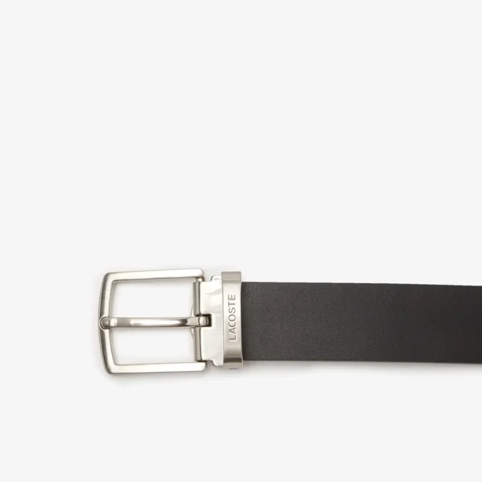 Cadeauset met gladde leren riem en gesp