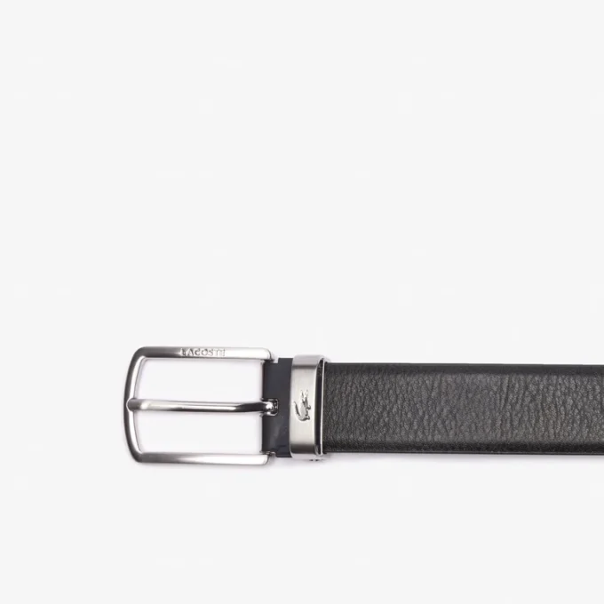 Cadeauset met gladde leren riem en gesp