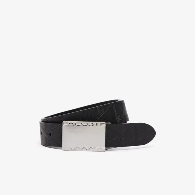 Cadeauset met gladde leren riem en gesp