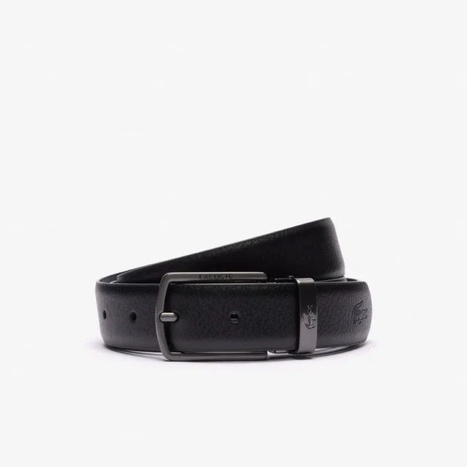 Cadeauset met gladde leren riem en gesp