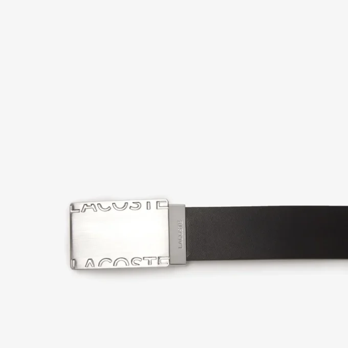 Cadeauset met gladde leren riem en gesp