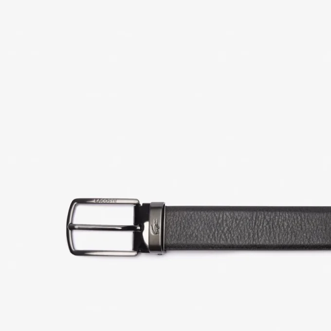 Cadeauset met gladde leren riem en gesp
