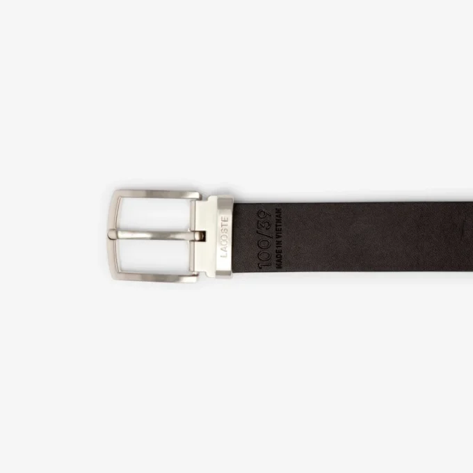 Cadeauset met gladde leren riem en gesp