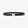 Cadeauset met gladde leren riem en gesp