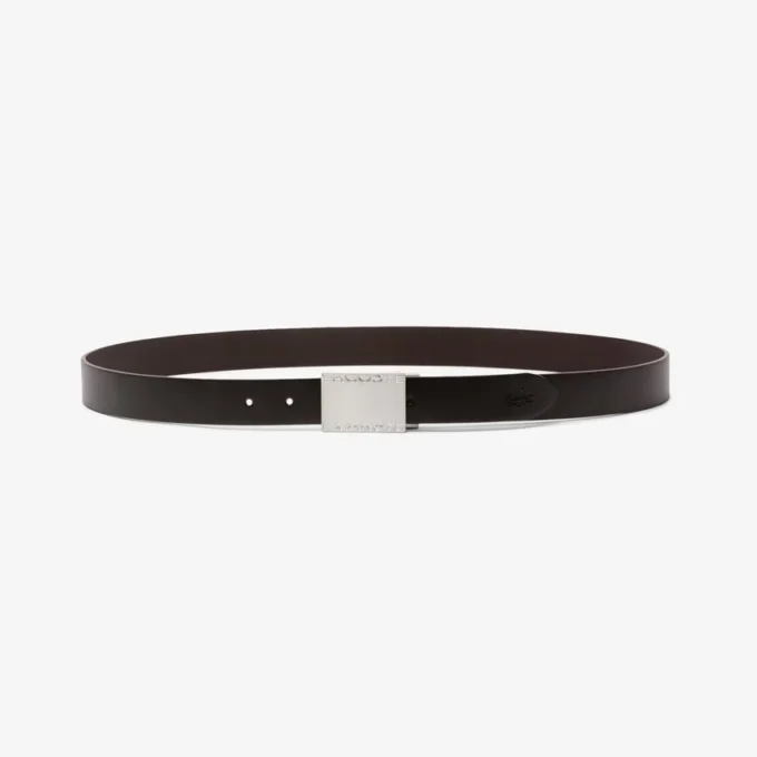 Cadeauset met gladde leren riem en gesp