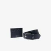 Cadeauset met leren riem en kaarthouder