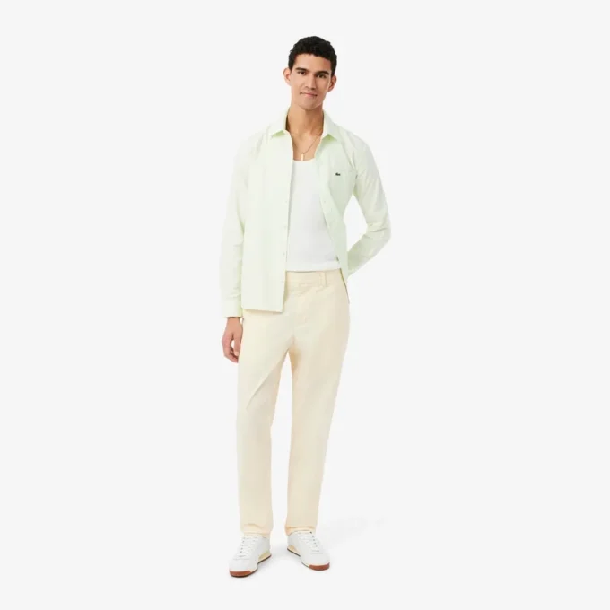 Chino-broek met normale pasvorm van katoen-twill