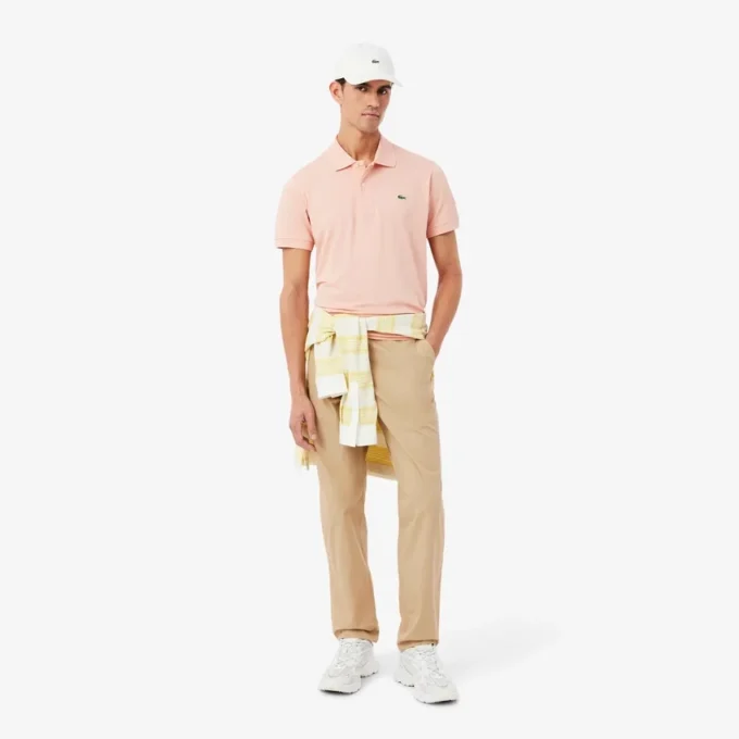Chino-broek met normale pasvorm van katoen-twill