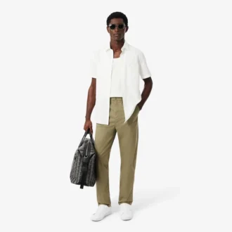 Chino-broek van katoen twill met normale pasvorm