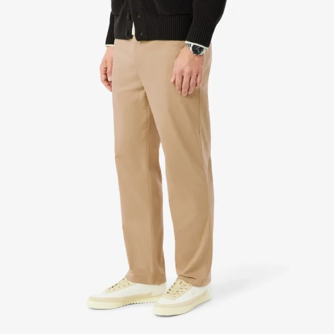 Chino-broek van katoen twill met normale pasvorm
