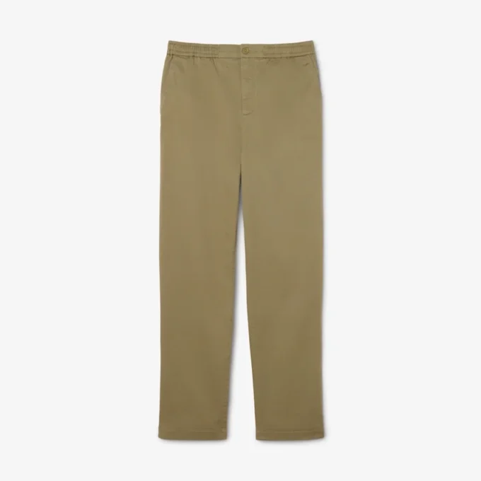 Chino-broek van katoen twill met normale pasvorm