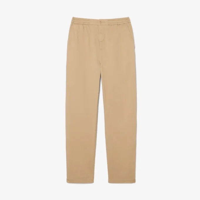 Chino-broek van katoen twill met normale pasvorm