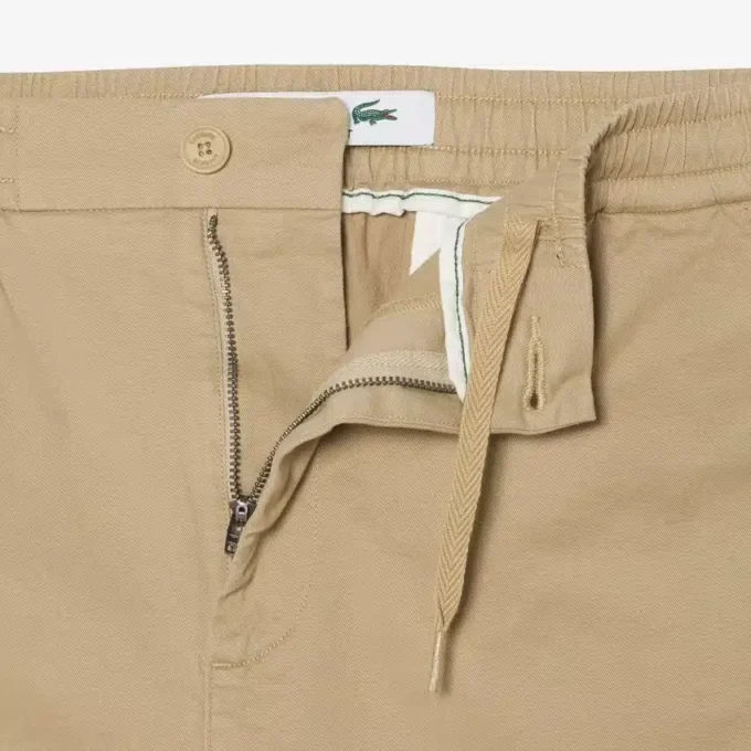 Chino-broek van katoen twill met normale pasvorm