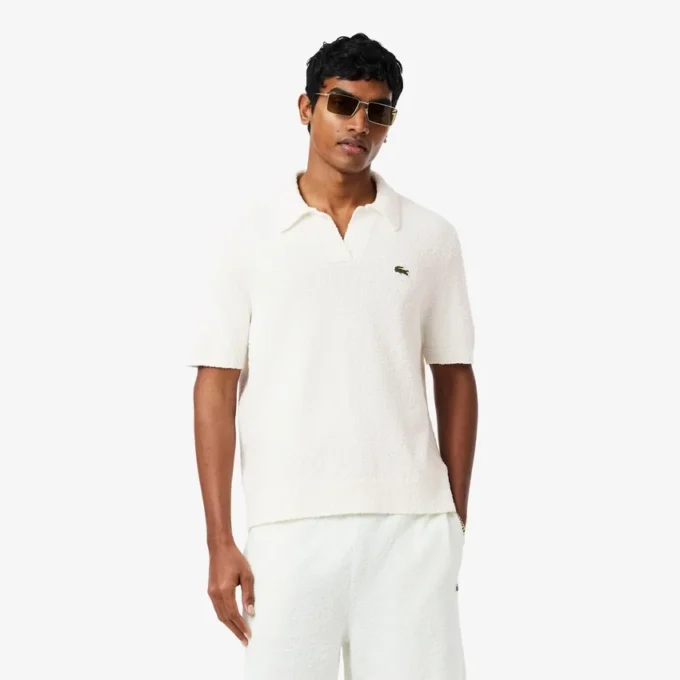 Classic Fit Bouclé-gebreide Polo