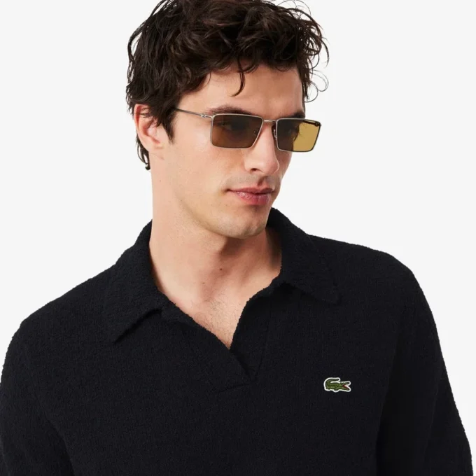 Classic Fit Bouclé-gebreide Polo