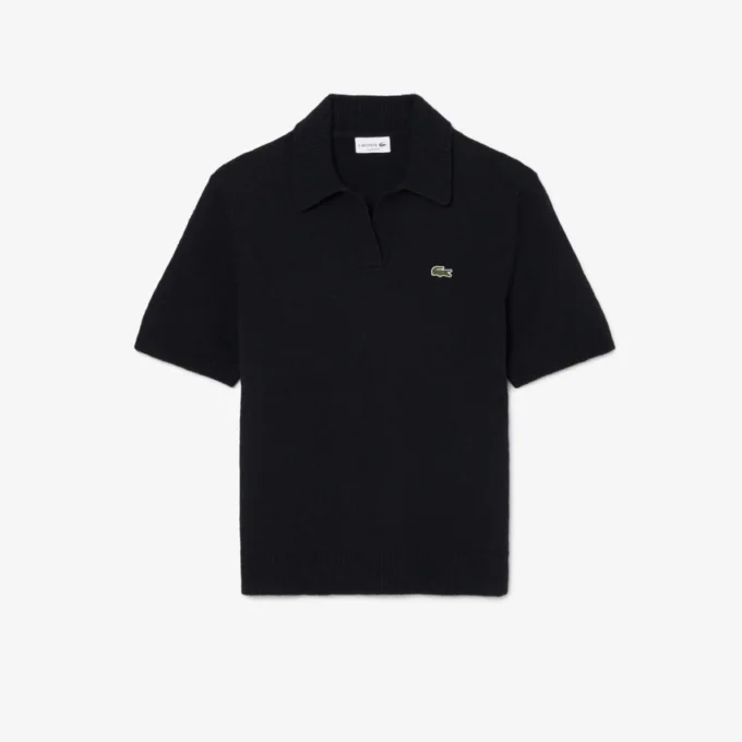 Classic Fit Bouclé-gebreide Polo