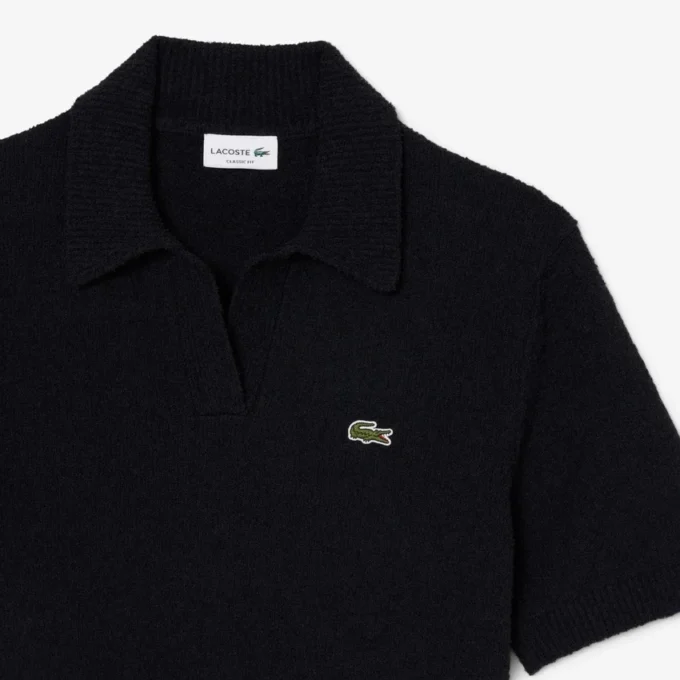 Classic Fit Bouclé-gebreide Polo