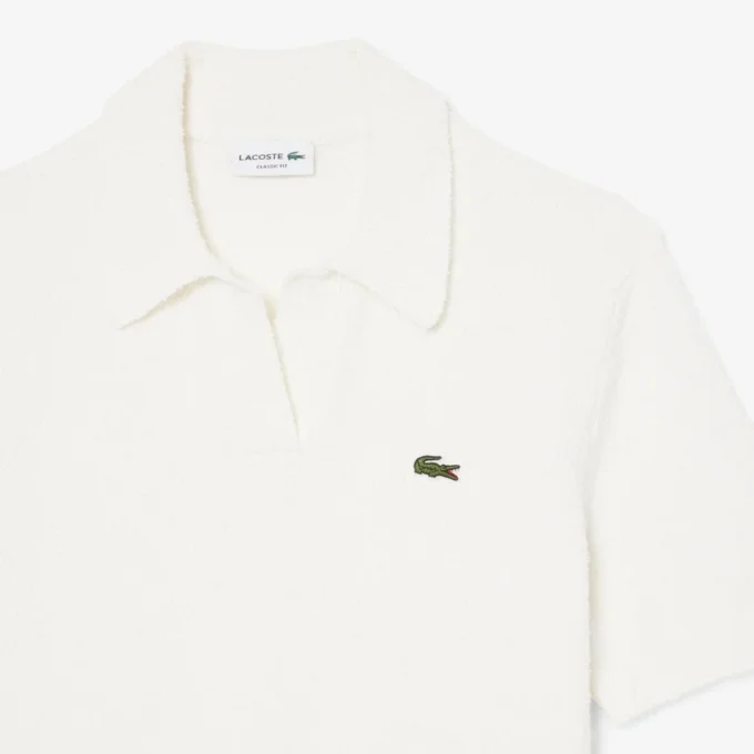 Classic Fit Bouclé-gebreide Polo