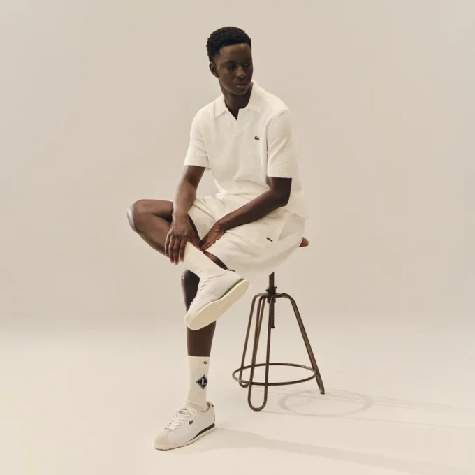 Classic Fit Bouclé-gebreide Polo