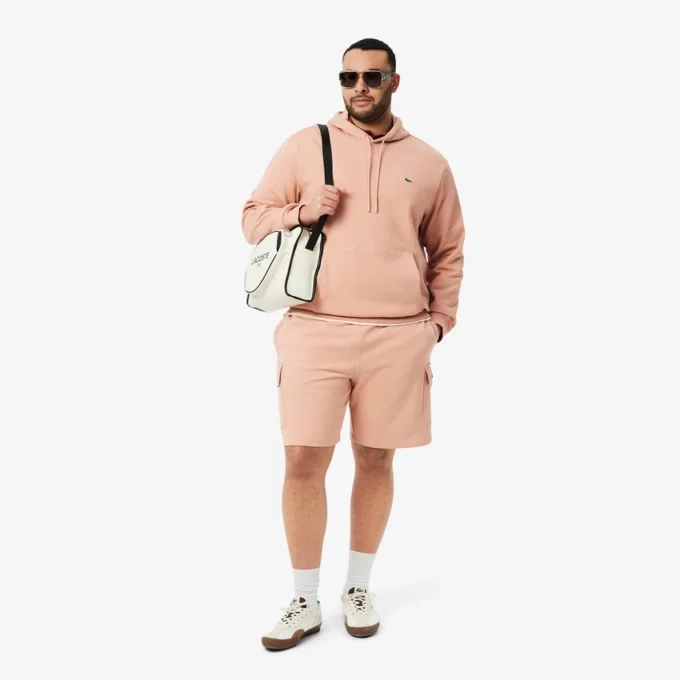 Cotton fleece cargoshort voor heren
