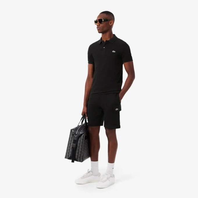 Cotton fleece cargoshort voor heren