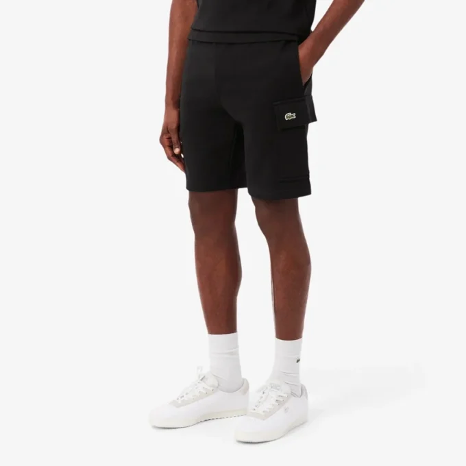 Cotton fleece cargoshort voor heren