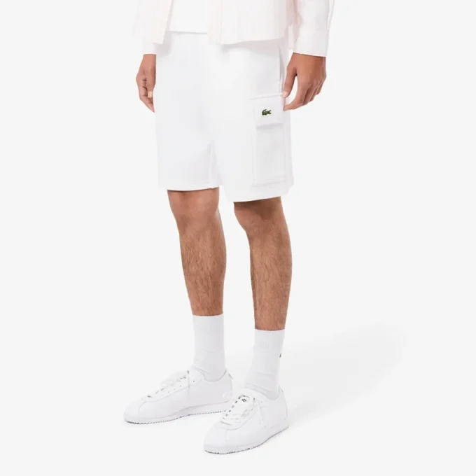 Cotton fleece cargoshort voor heren