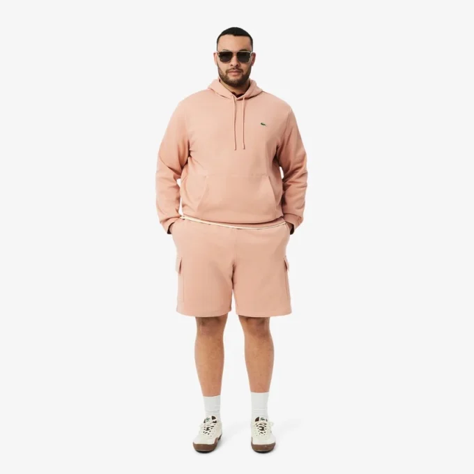 Cotton fleece cargoshort voor heren