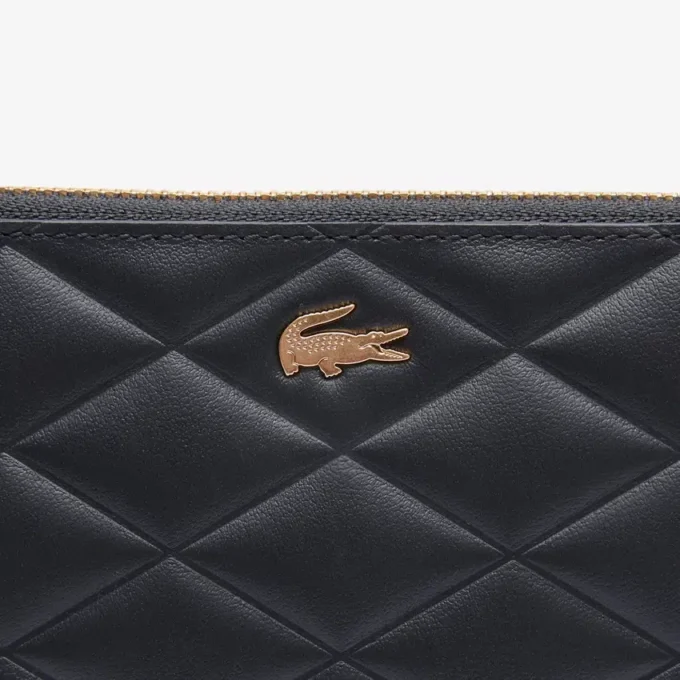 Crocodelle leren clutch